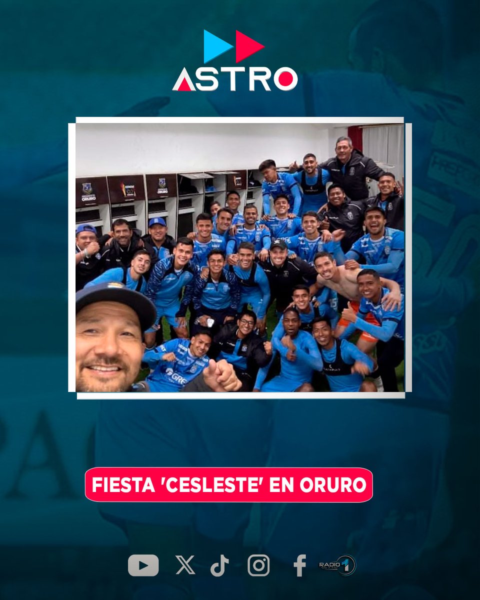 AstroMultimedio's tweet photo. #Blooming ganó por goleada de 4-1 en #Oruro a #GVSanJosé y el club dejó la postal para el recuerdo.
¿Qué mensaje le envías a la banda celeste?
#AstroMultimedios #AstroNoticias #AstroNow #DivisionProfesional #FutbolBoliviano https://t.co/5r2LXy98S9