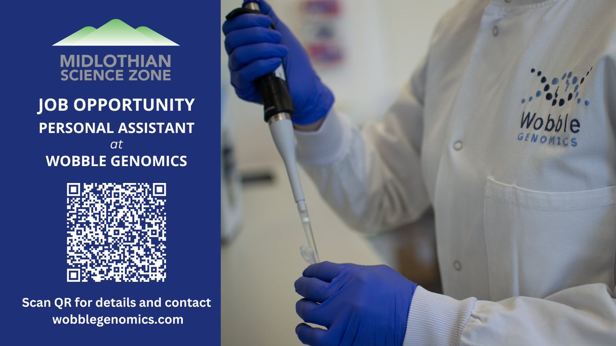 MidlothScience's tweet image. New opportunity with Wobble Genomics.
Vacancy for an experienced Personal Assistant to provide admin support to the CEO and Operations dept., based at Bush House @EdinTechnopole in Midlothian Science Zone.
For details and a selection of other vacancies
➡️ midlothiansciencezone.com/job-opportunit…