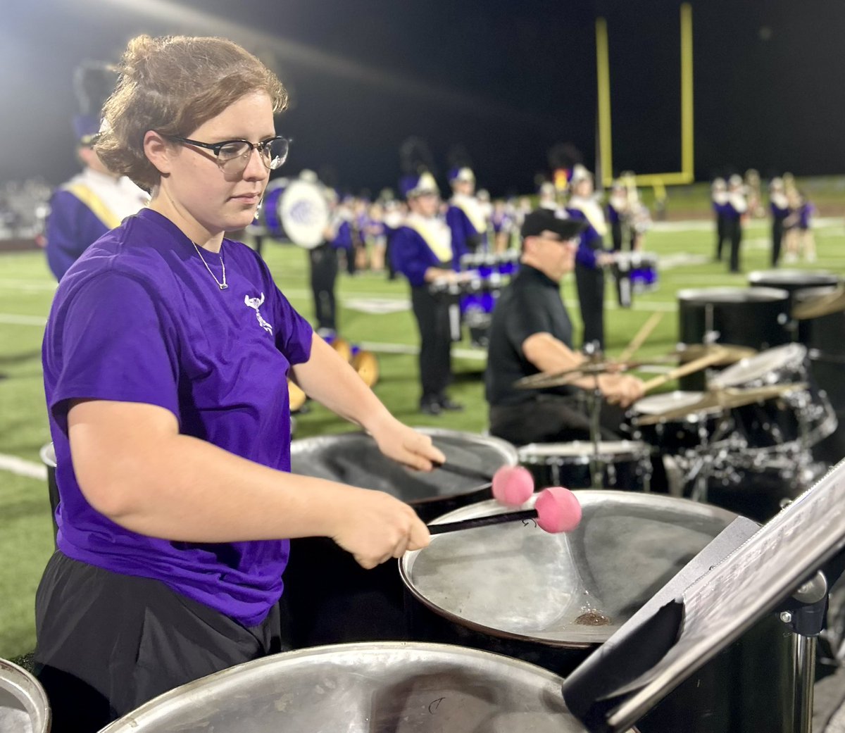 Another great halftime show by the OBU Tiger Marching Band and Tiger Steel Band, this time with 90 Shadow Band Day students and social clubs joining in the fun! <a href="/Ouachita/">Ouachita Baptist University</a> <a href="/OBUBand/">OBU Band</a>