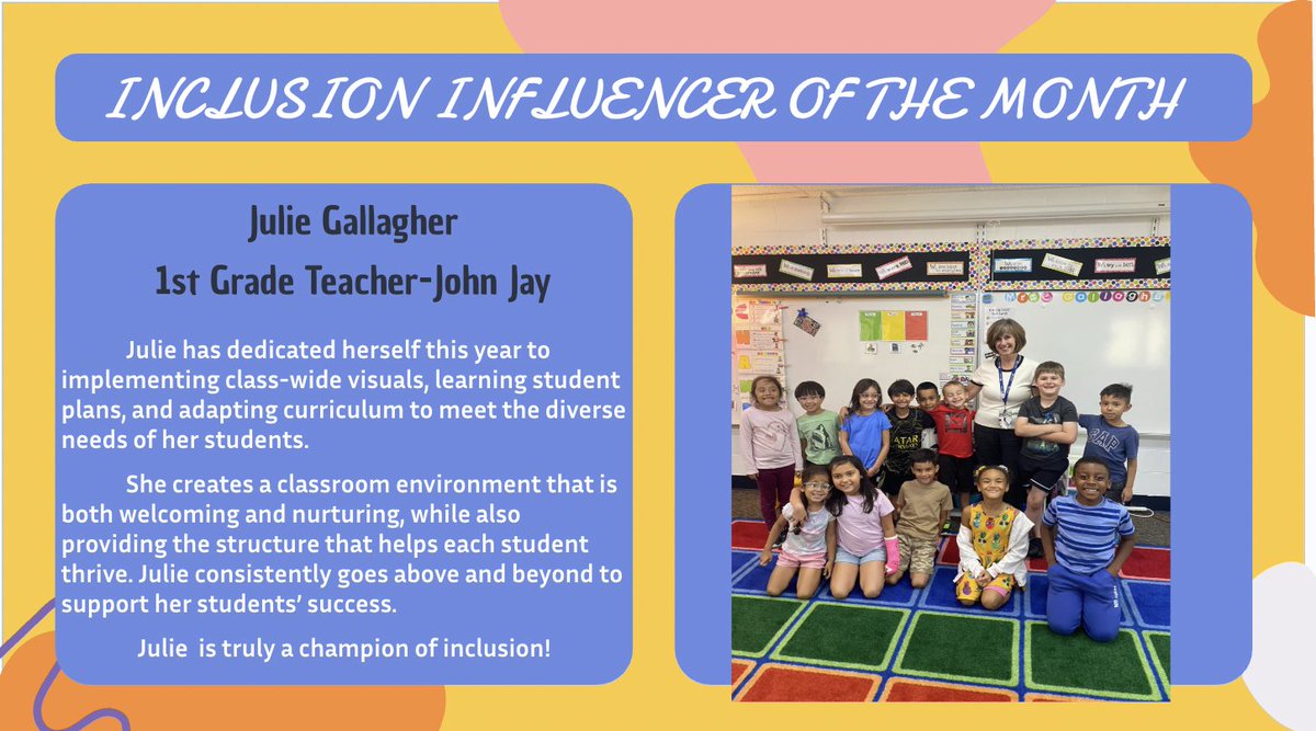 CCSD59 Educational Services (@ccsd59specialed) on Twitter photo 🌟 Inclusion Influencer of the Month 🌟
We are thrilled to recognize Mrs. Gallagher who has worked to build welcoming, supportive, and equitable spaces for all students. Thank you, for being a champion of belonging and for showing us how everyday actions can make a difference. 🌟 Inclusion Influencer of the Month 🌟
We are thrilled to recognize Mrs. Gallagher who has worked to build welcoming, supportive, and equitable spaces for all students. Thank you, for being a champion of belonging and for showing us how everyday actions can make a difference.