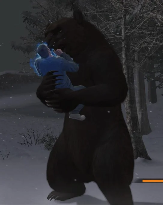 picture of mama bear cradeling her little cub
nature is beautiful