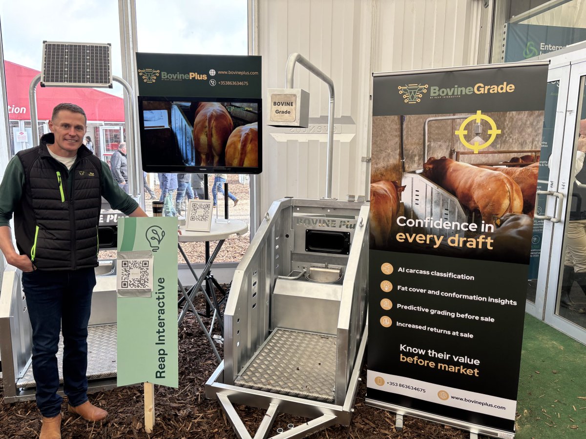 Big shoutout to Agriland for featuring Reap Interactive and our founder Kieran Supple at Ploughing 2025! 🙌
From tracking weight last year… to now measuring grade &amp; fat score — all through the drinker.

#BovinePlus #ReapInteractive #Ploughing2025 #SmartFarming #agritech