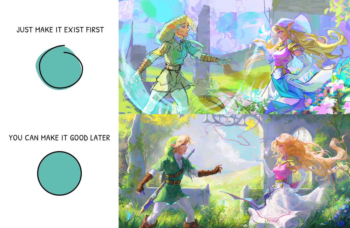 Make it exist first, you can make it good later ( ˶ˆ꒳ˆ˵ )