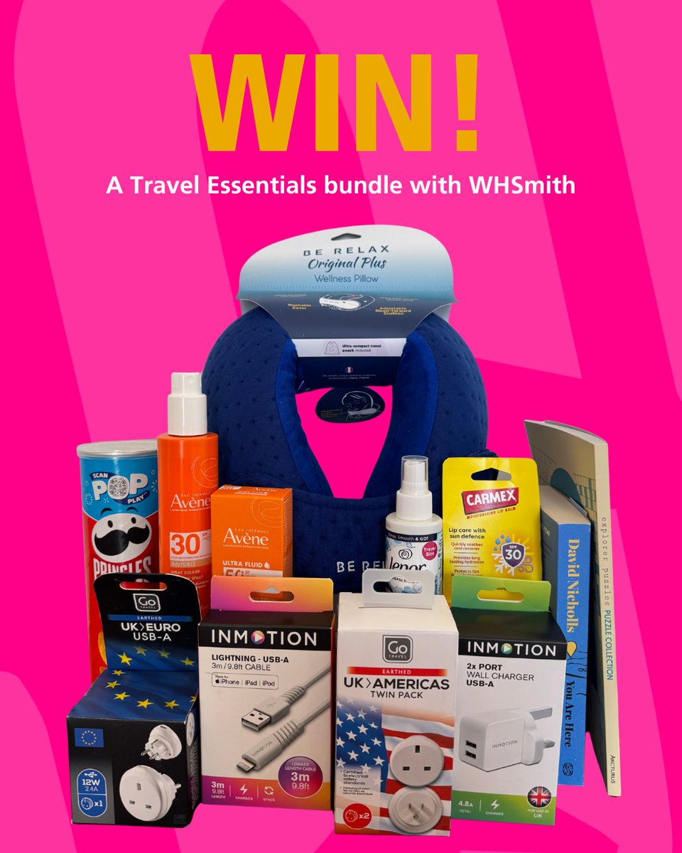 WIN a WHSmith travel essentials bundle! 🧳

We’ve teamed up with WHSmith to give you the chance to win a complete bundle of essentials for your next adventure.

To enter, simply like this post and comment below, tagging someone who always forgets something.