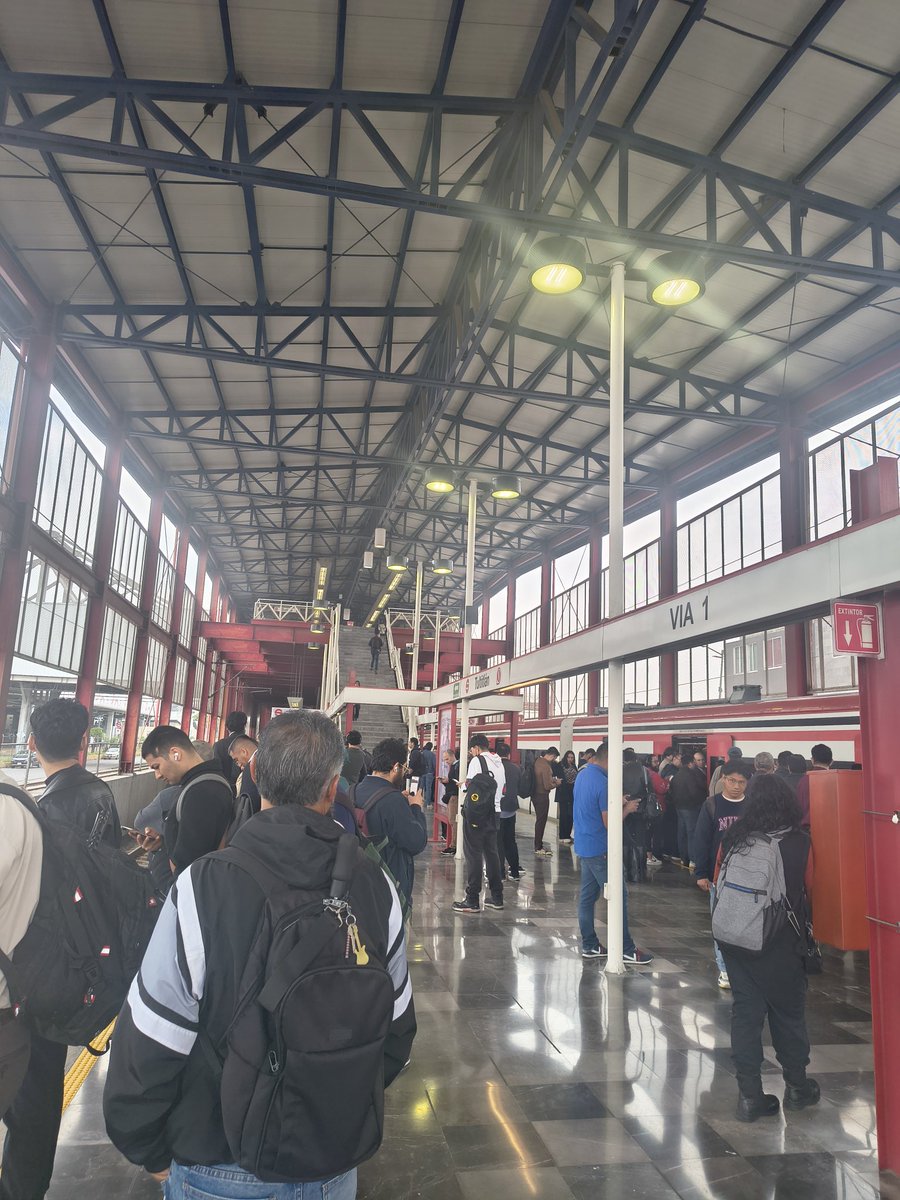 Skinbella's tweet photo. @Suburbanos Tienen que decir cuánto tiempo. Esto es el caos en Tultitlán ya está a vomitar el tren https://t.co/ZPJE1mHMvk