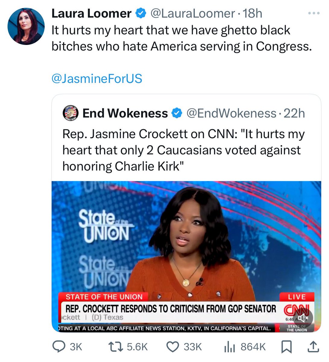 iamchanteezy's tweet image. I never paid attention to this goddamn Laura Loomer. 

Later tonight, I’m gonna address her raggedy bloated ass.