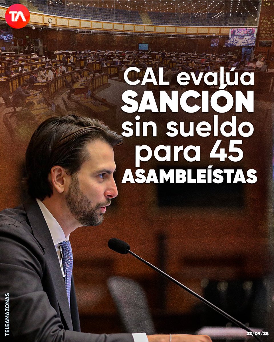 #ATENCIÓN | El Presidente de la Asamblea impulsa sanción sin sueldo para 45 legisladores de la Revolución Ciudadana; ¿por qué? ow.ly/IZ3C50X0boI