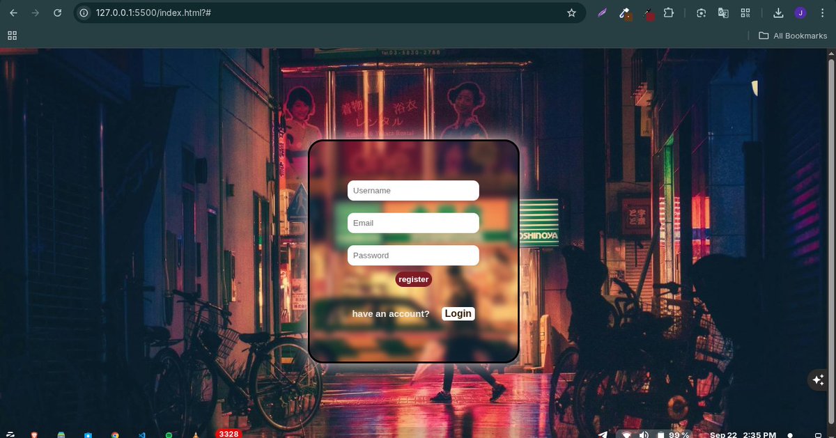 zionstellite's tweet image. ✅ Done with Day 1 of my #15DaysFrontendDevChallenge!
Today’s task: a clean Login &amp;amp; Registration page using HTML/CSS.
Excited to keep building and leveling up every day
Here’s a pee
#CodeChallenge #FrontEndChallenge #WebDevChallenge #BuildInPublic #WebDev #NaijaDevs #SteinAcademy