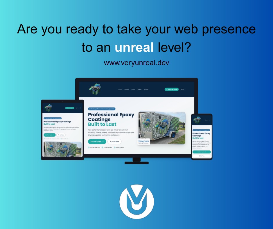 VeryUnrealX's tweet photo. Huge thanks to Bluegrass Floor Coatings for trusting us to level up their online presence! ๐
If youโre a local business ready to take your own web presence to an #unreal level, letโs make it happen!
https://t.co/MXGHWzEUn1
#pikevilleky #kysmallbusiness #webdevelopment #seo https://t.co/1xDSTpAkPC