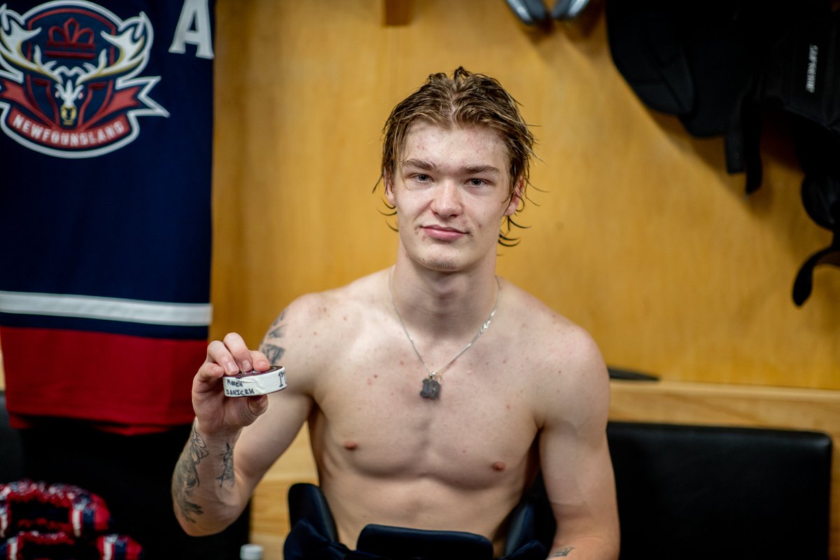 nlregiment's tweet photo. A collection of core memories from the Moncton series:

1st QMJHL Goal - Biagio Jr. Daniele 🚨
1st QMJHL Goal - Marek Danicek 🚨
1st QMJHL Goal - Max Dinneen 🚨
1st QMJHL Win - Antoine Proulx 🥅

Unite. Inspire. Defend. https://t.co/0Wh9OxZVzd