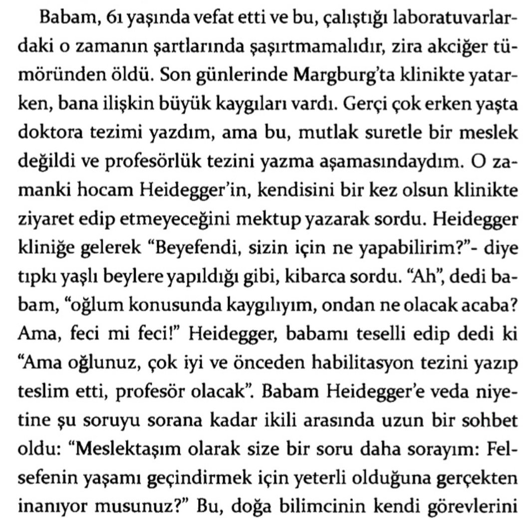 Gadamer'in babası da olsan evladın felsefeciyse geçim derdini düşünmeden edemiyorsun.

Heidegger ve Gadamer'in babası arasında geçen diyalog: