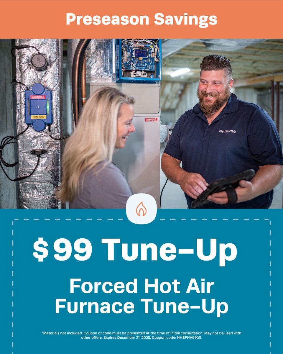 NotturnoHome's tweet image. Happy first day of fall! Prepare for quickly changing weather with these seasonal deals.

📞 508-306-8625 

#CompleteHomeComfortCompany #NotturnoHomeServices #AC #HomeMaintenance #HVAC #TeamNotturno #NotturnoQuality #furnace #airconditioning #framinghamma #bellinghamma