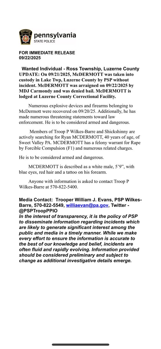 Trooper Bill Evans tweet media