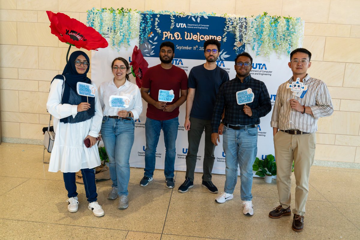 cseuta's tweet image. Thanks to everyone who made the  PhD Student Welcome unforgettable! 🎓 Huge shoutout to our new PhD students this semester — your passion &amp;amp; dedication are lighting the way.  Here’s to breakthroughs, collaboration, &amp;amp; growth ahead. Let’s make this one to remember!  #UTACSE #PhDLife
