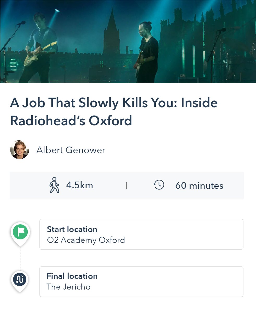 MyVoiceMap's tweet image. Where did Radiohead write their most iconic songs? 🎵

Walk in the band’s footsteps and take in the Oxford pubs, venues, and hidden corners that shaped their sound and story on this VoiceMap tour.

🔗voicemap.me/radiohead

#Radiohead #Oxford #MusicTour #BritishMusic #AudioTour
