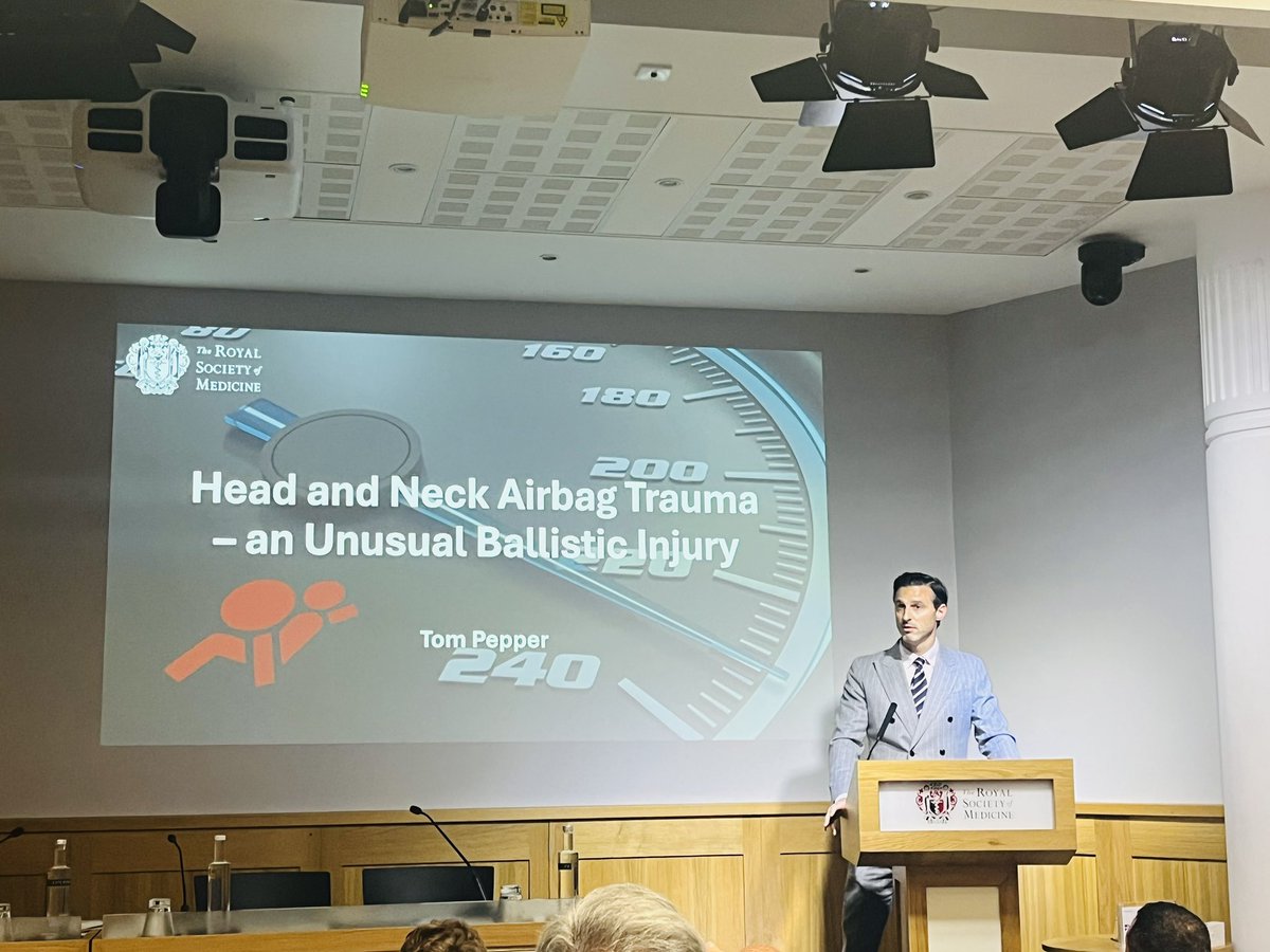 RSM_OMFS's tweet photo. Memorable afternoon presentation on Head and Neck Airbag  Trauma with Mr Pepper at today’s RSM OMFS Conference https://t.co/vaQoBrvFSd