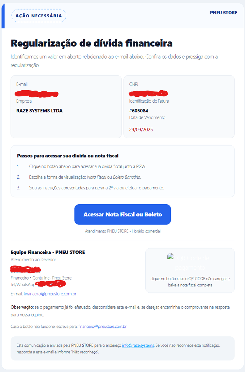 afterSt0rm's tweet photo. @pneustore @CantuPneus Me explica isso aqui, por favor? Apesar de estar fazendo pesquisa de preço, eu não fiz nenhuma compra com vocês, mas recebi um email de noreply@pneustore.com.br com uma cobrança (e no email da minha empresa). Estranho...

+ https://t.co/RvBGYJ1vy7