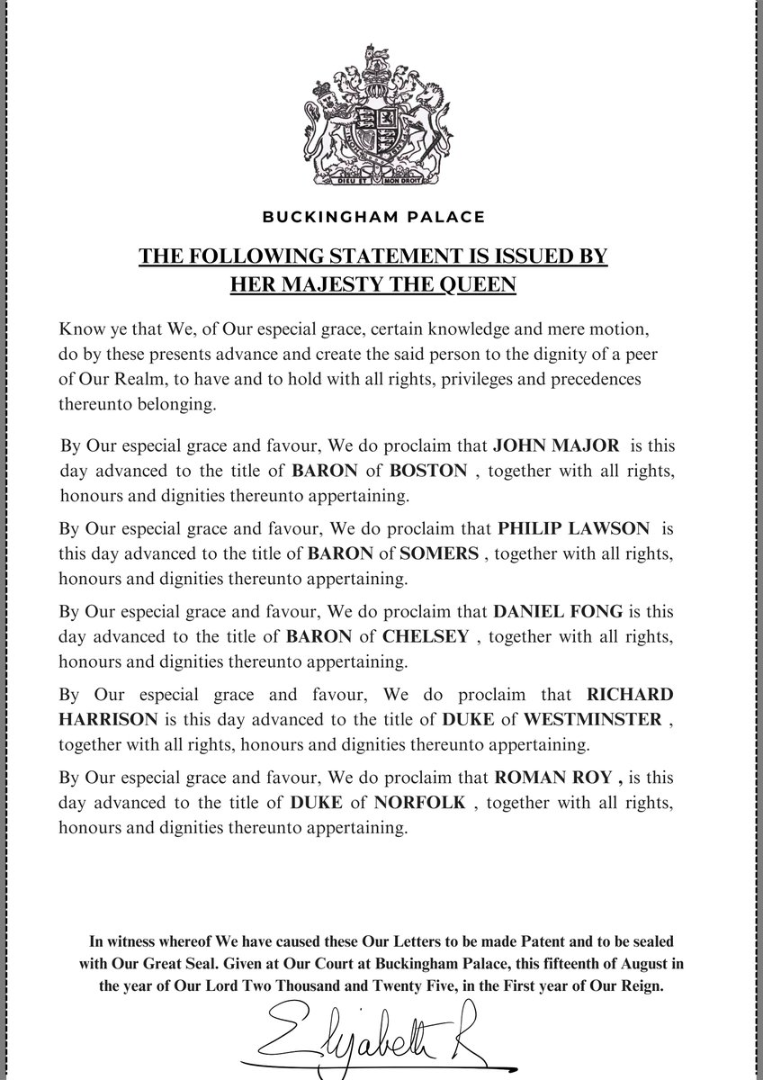 UKB_RoyalFamily's tweet photo. 👑| Statement issued by Her Majesty, The Queen https://t.co/yZN6SWOqyi