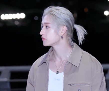 happy to be alive at this timeline where I can witness chan in a ponytail