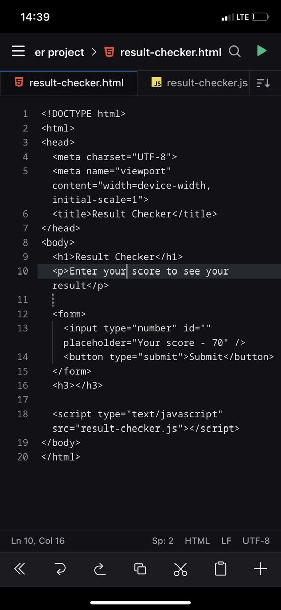 Emmanuel_Oz1's tweet image. No laptop, no excuses. Learned switch statements over long else-if chain. Built a grade checker on my phone 📱 #CodingEveryday