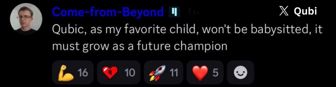 5267eth's tweet photo. 🚨 @c___f___b dropped it  ' $QUBIC is his favorite child' 👀

His “other kids” already shook the world:
🔹 $IOTA → 6,150x
🔹 $NXT → 5,008x

But your favorite child? That’s the one destined to become a champion. 

$QUBIC isn’t chasing 6,150x… it’s aiming to crush it.
This is the masterpiece. This is the cycle.

Strap in, the future is unfolding right now