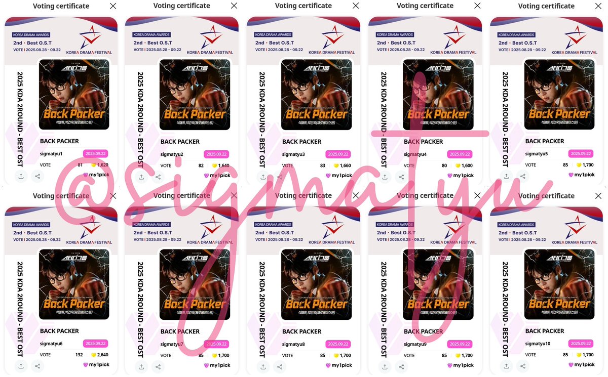 sigmatyu's tweet image. KDA BEST OST VOTING

there is no hope but at least we try 😌 actually we can if we do it together but not many people care 😢 

#for_tthew #zerosevoted #BackPacker
#SEOKMATTHEW #ZEROBASEONE