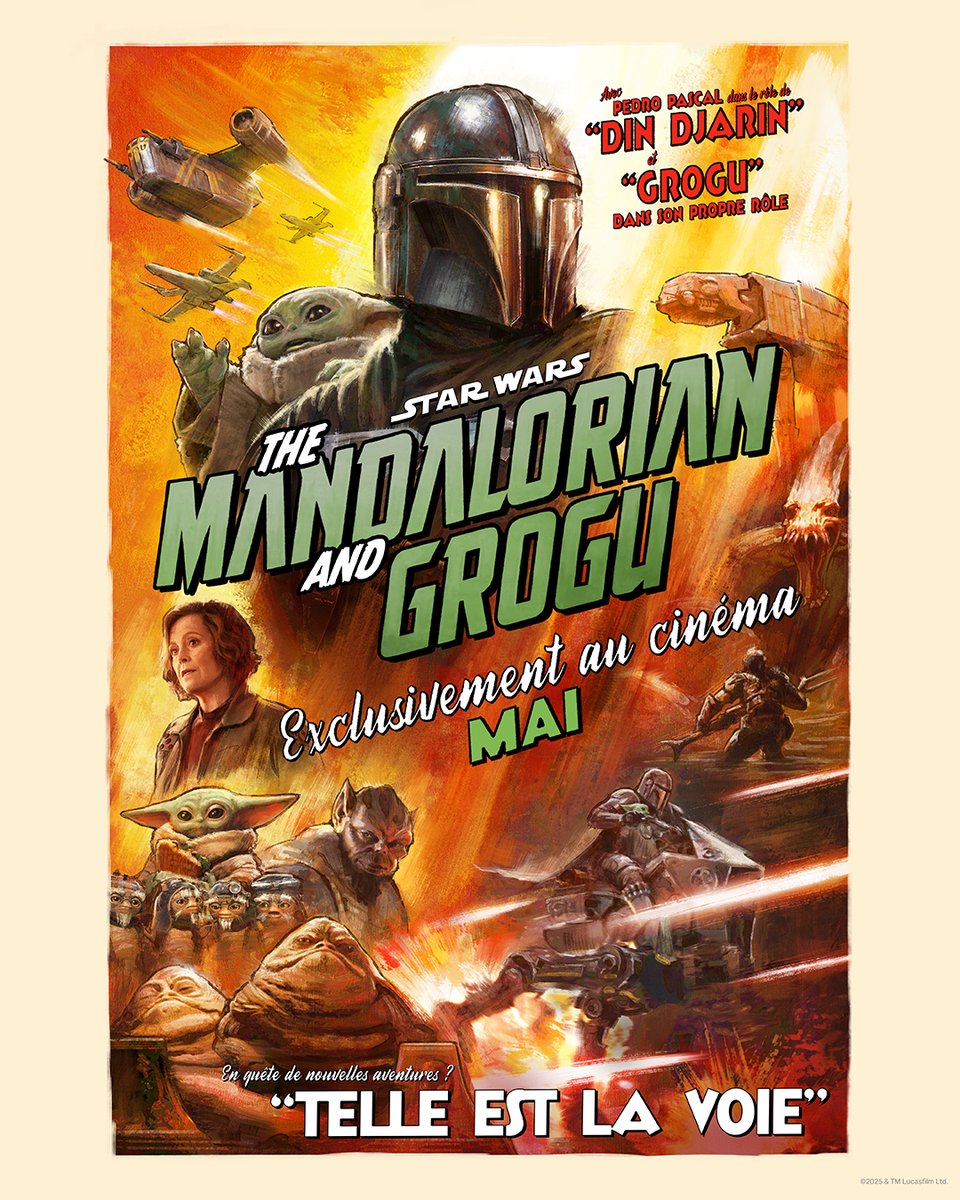 StarWarsFR's tweet image. Une nouvelle aventure vous attend.

#TheMandalorianandGrogu, le 20 mai 2026 exclusivement au cinéma.