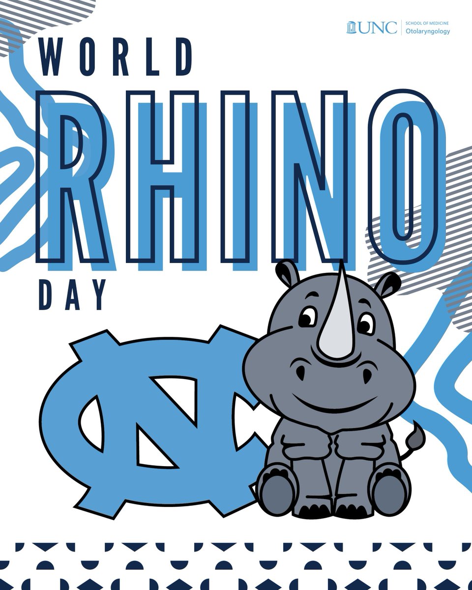 UNC_ENT's tweet image. 🦏 It’s World Rhino Day! So naturally, we had to shout out our Rhinology team! Whether it&apos;s managing sinus conditions or performing complex nasal surgeries, our rhinologists know a thing or two about powerful noses👃💙 #WorldRhinoDay #Rhinology #UNCENT