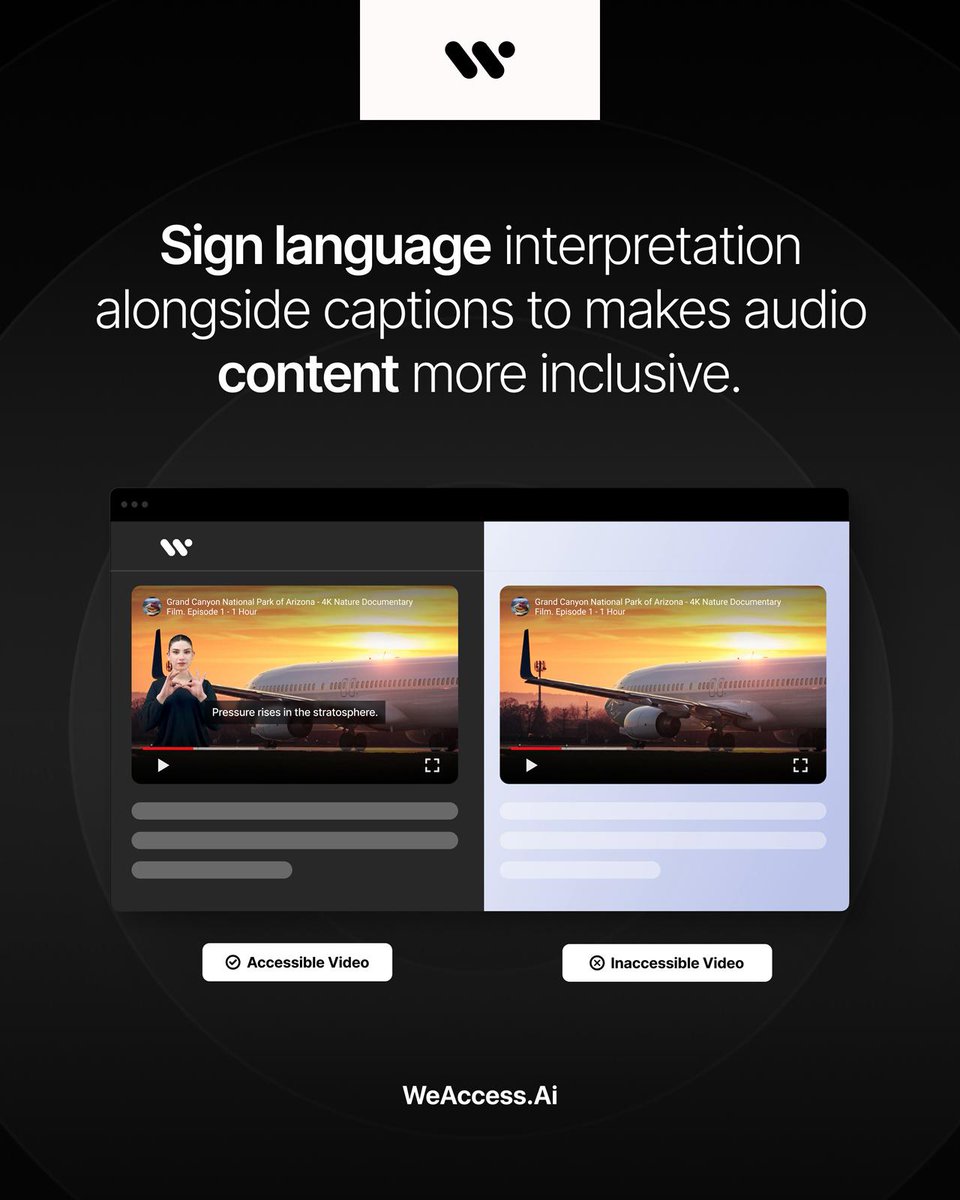 Accessibility isn’t just a feature it’s a necessity.

Color contrast, alt text, and captions might seem small, but they determine who gets to fully engage with your content and who gets left out.

Be aware of those who face challenges in engaging, and you’ll start to see the