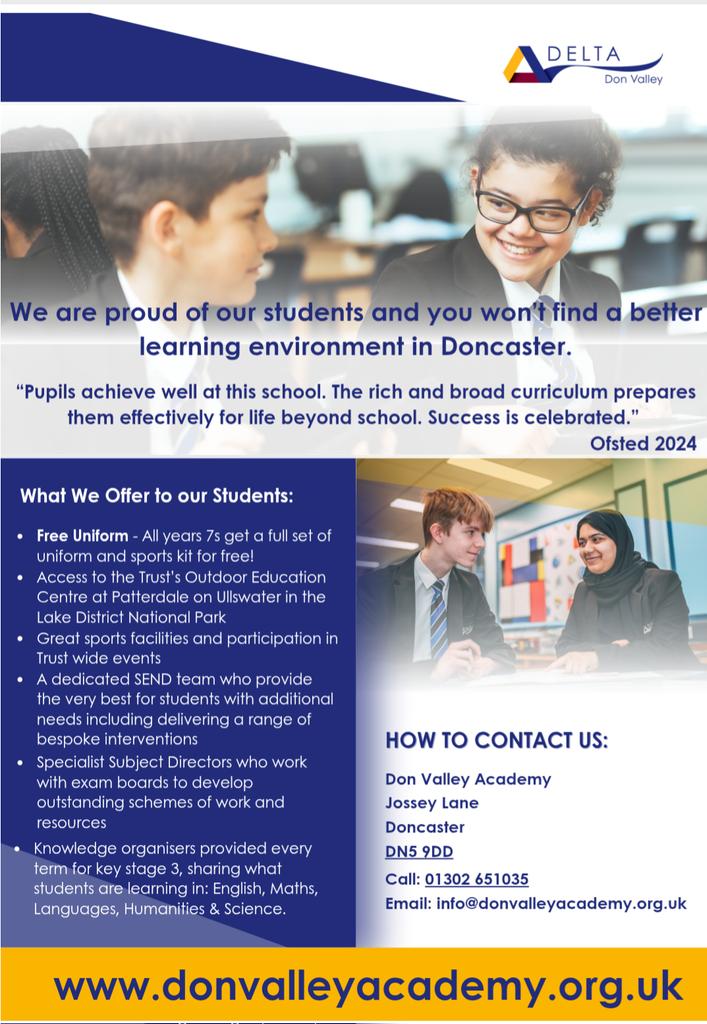 We're very excited to open our doors to the DVA community for our Open Evening on Wednesday 1st October between 4:30pm and 7:00pm