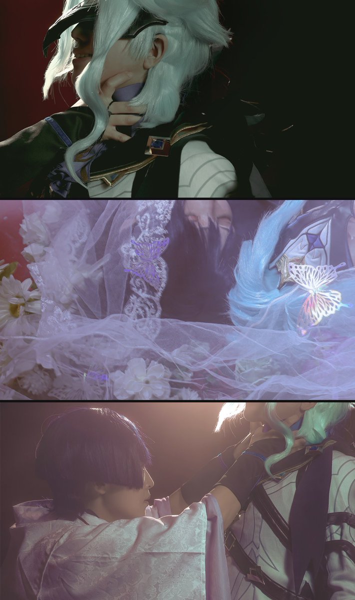 S11nee's tweet photo. 【コスプレ/cosplay】  
原神/Genshin Impact

  - Давайте покончим с этим вместе. -

博士：翠音 
傾奇者：紅玲(@ARASHIC_kuryo)  

Photo：佐倉井翔(@SKRI_CAMERA)
#SKRI_Photo https://t.co/KbMp6qg0LT