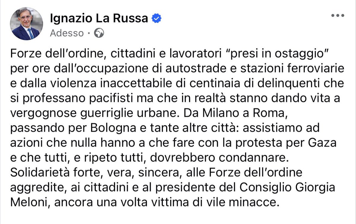 Ignazio La Russa tweet media
