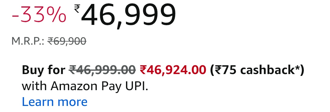 PranavvvKS's tweet photo. wow ₹75 cashback, noicee :)
#amazongreatindianfestival2025 https://t.co/74IWVC985g