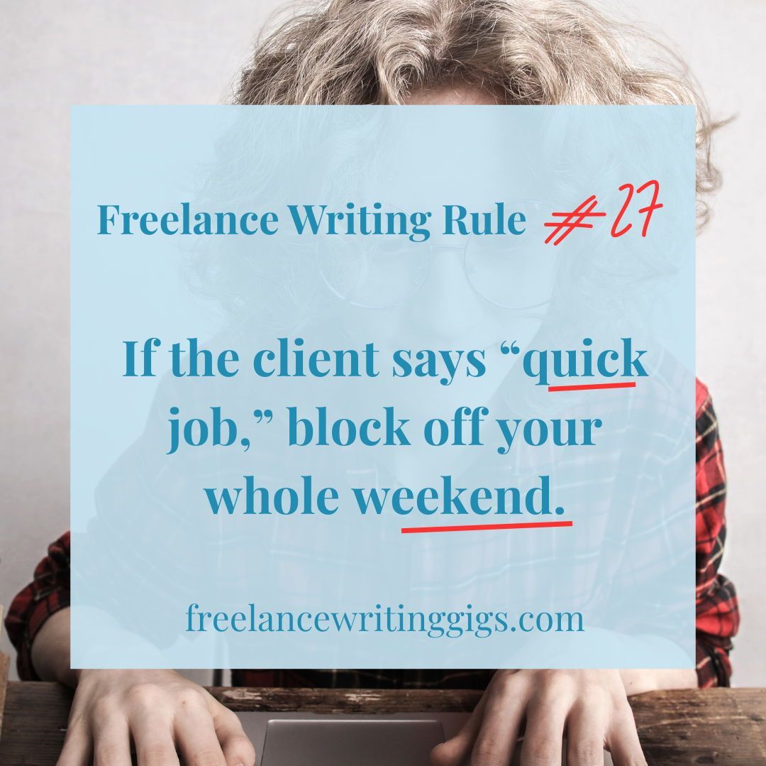 FreelanceWJ's tweet image. “Quick job” = your weekend’s gone. 🫠 

#FreelanceLife #WriterHumor