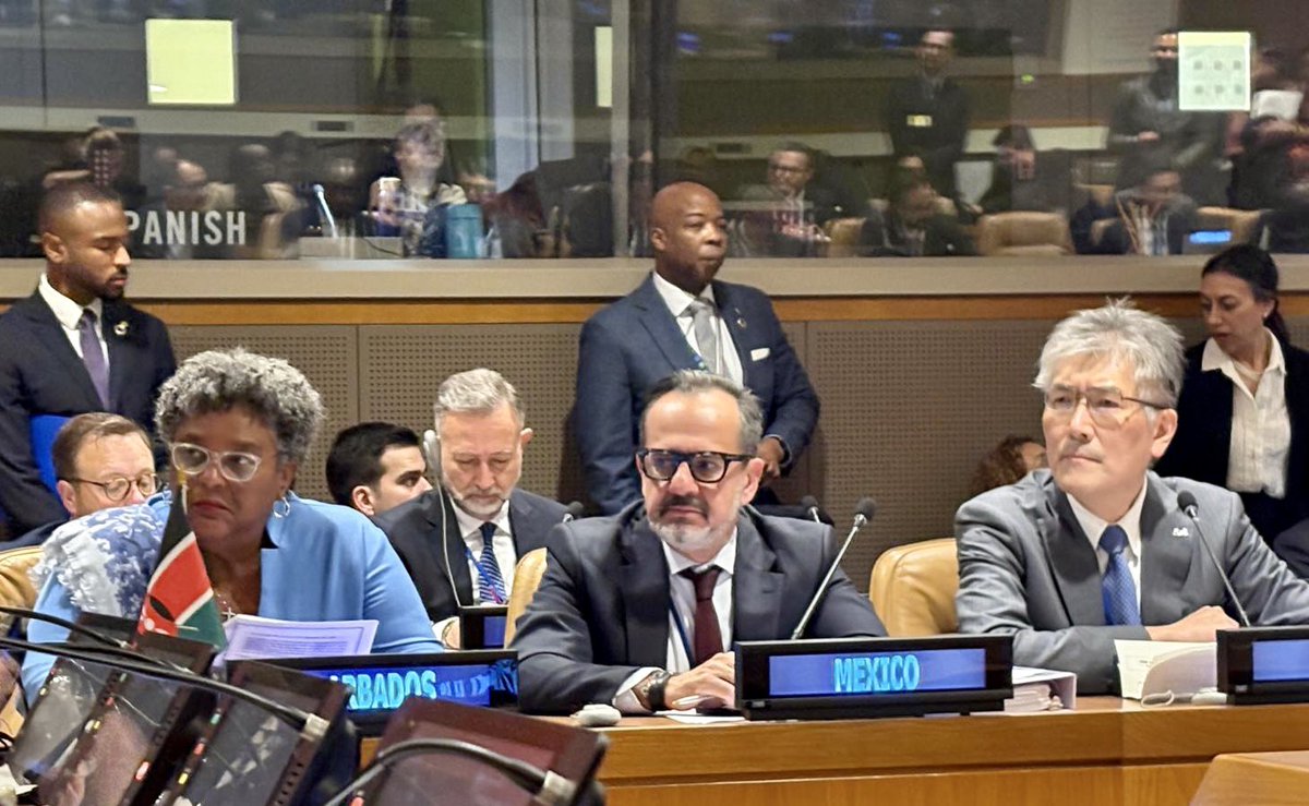 🇲🇽participó en reunión convocada por presidente <a href="/WilliamsRuto/">William Samoei Ruto, PhD</a> 🇰🇪 sobre futuro de la misión de seguridad #Haití, #México subrayó que una nueva misión 🇺🇳 para la seguridad en 🇭🇹debe contar con los recursos humanos y financieros necesarios  para enfrentar a crítica situación. #UN80