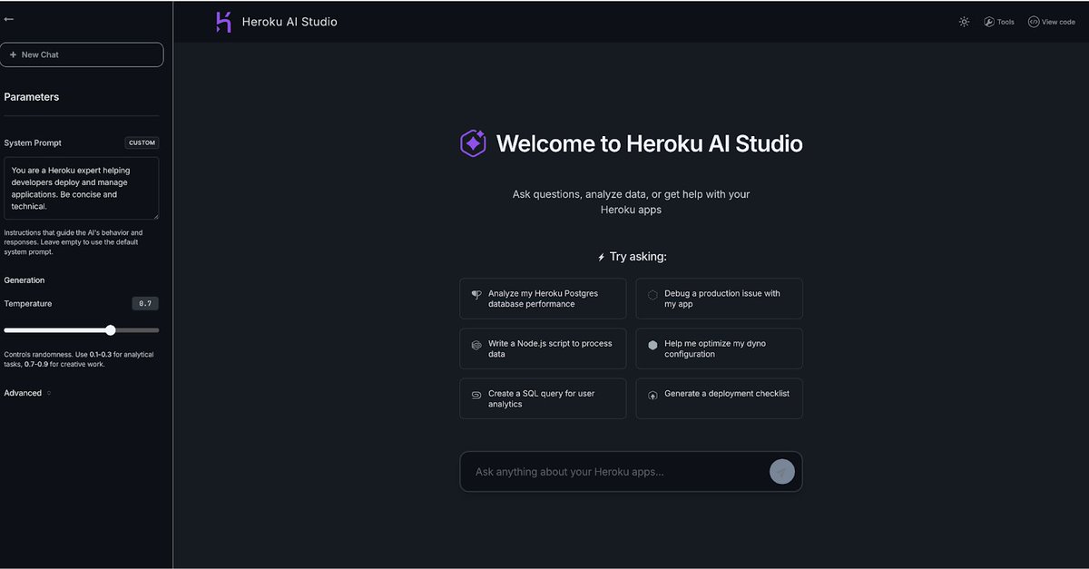 Heroku tweet media