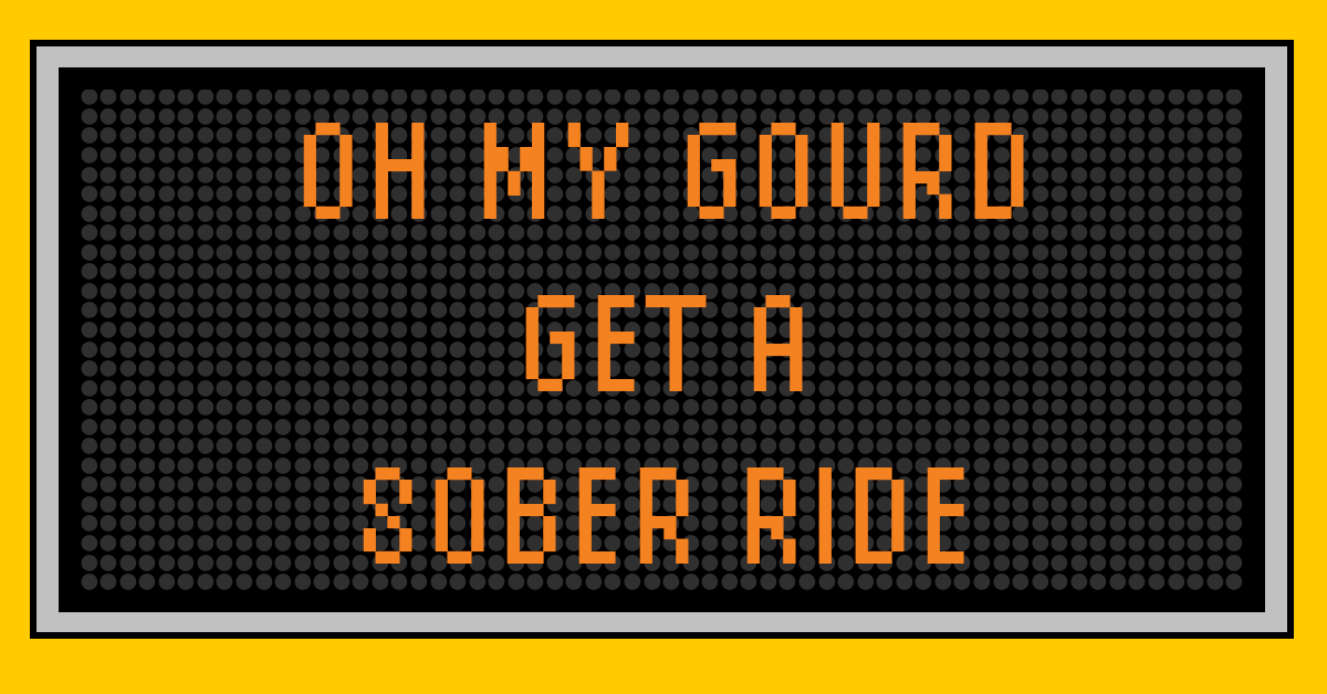 TxDOT's tweet photo. It's the first day of fall, and our plea is the same as always: Drive sober. When it comes to safe driving, don't leaf it to chance. #RejectedHighwaySigns #DriveLikeATexan https://t.co/afgYAJPST9