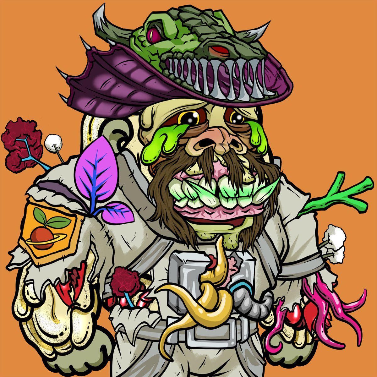 0xYaper's tweet image. It’s our First Mutant Monday!! @Doodrillas 

Show me your favorite Mutant you’ve ran through the LAB.

HMM!! 

Here my space cowboy