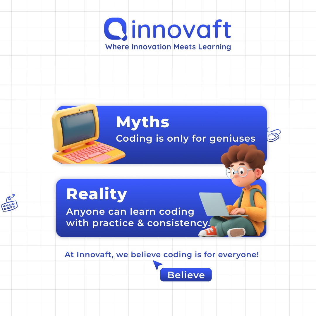 InnovaftCo's tweet image. 🚀 Stop Believing Myths, Start Living Reality!
At Innovaft, we turn “I can’t” into “I DID.” 💻✨
📍 SCF-2, Red Square Market, 2nd Floor, Railway Rd, Hisar – 125001
#innovaft #techmythsvsreality #codingforall #uiuxdesign #Bestcoadinginstituteinhisat