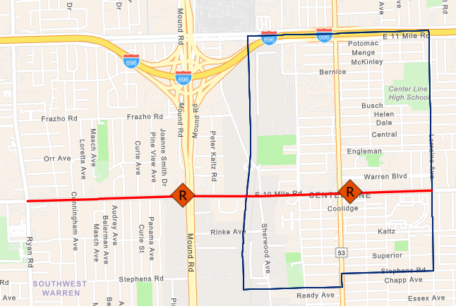 🚧 PROJECT UPDATE 🚧

Starting September 23, eastbound 10 Mile Road between Mound Road and Lorraine Avenue is anticipated to be closed for approximately five days for paving operations (weather permitting). Westbound 10 Mile Road will remain open.