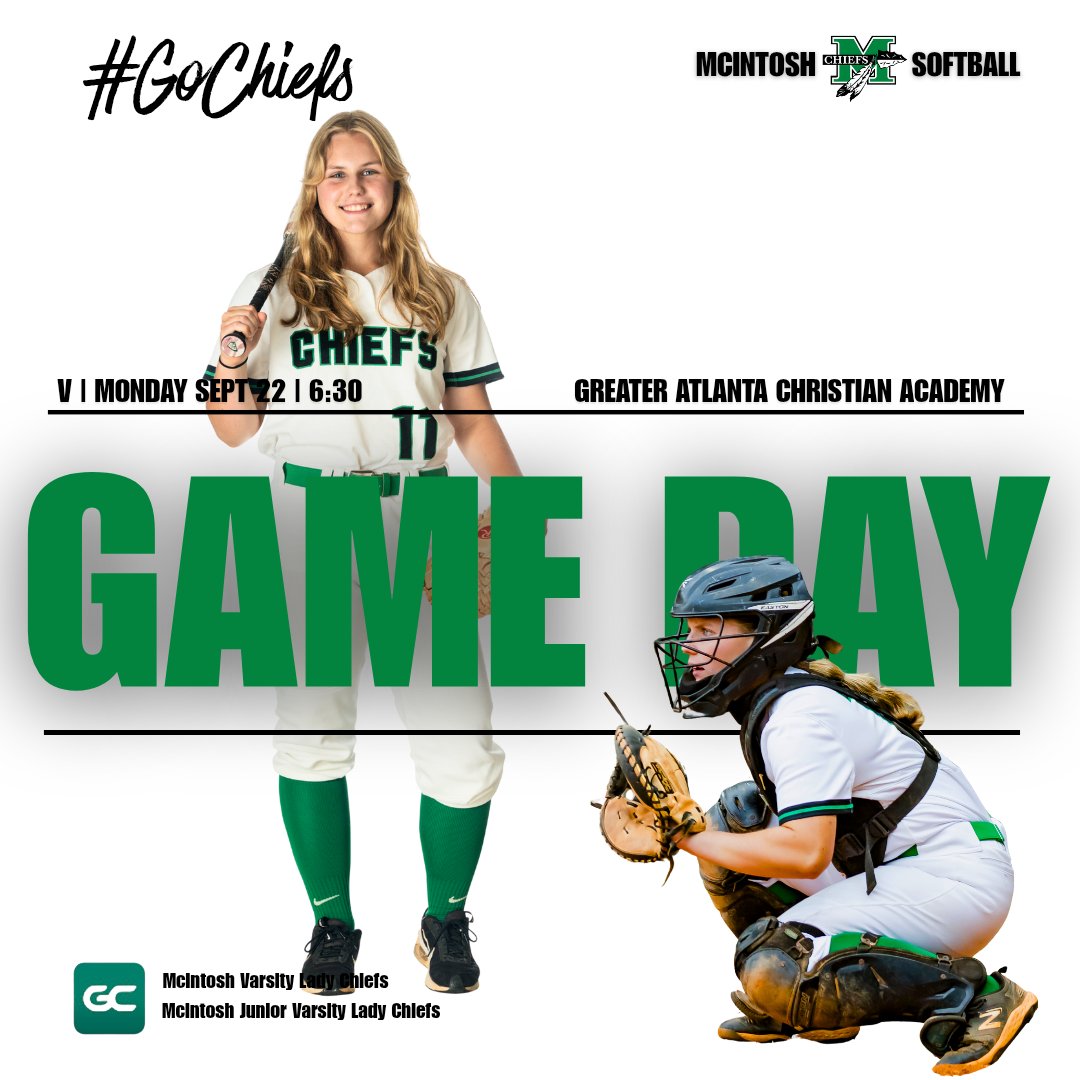 Varsity Game Day! Make the drive and join us at GAC tonight at 6:30!