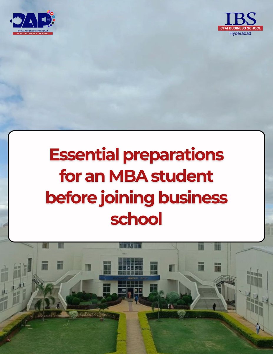 ibshydofficial's tweet photo. Before you step into an MBA journey, here’s what you really need to know — beyond the books. ✨
#MBALife #MBAJourney #FutureLeaders #CollegeReady #BusinessSchool #MBAIndia #ManagementMatters #MBAExperience #CareerGrowth
#IbsHyderabad https://t.co/WWI4swzkLM