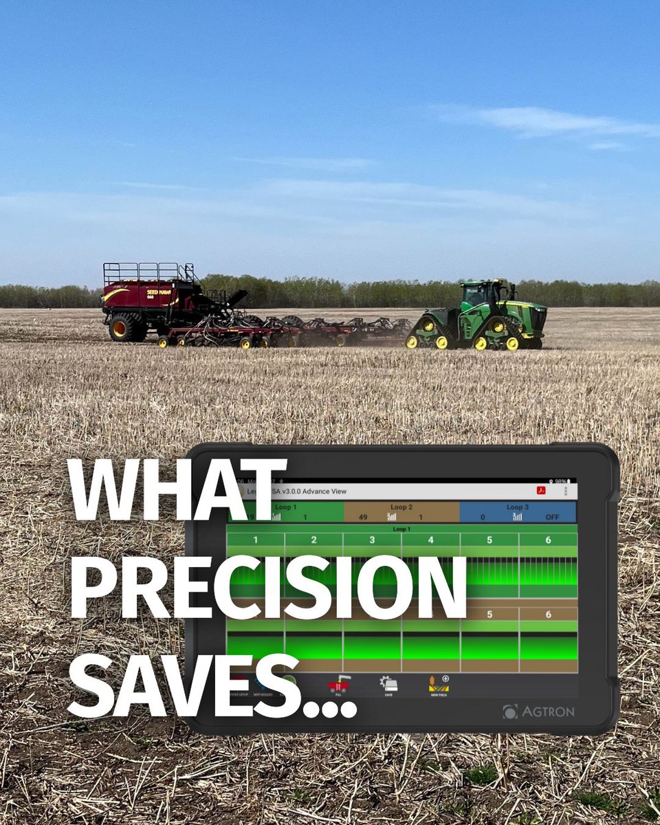 agtron's tweet image. Every farmer knows how quickly lost time and missed acres add up.
Precision is the difference between a season that drains you and one that pays you back.