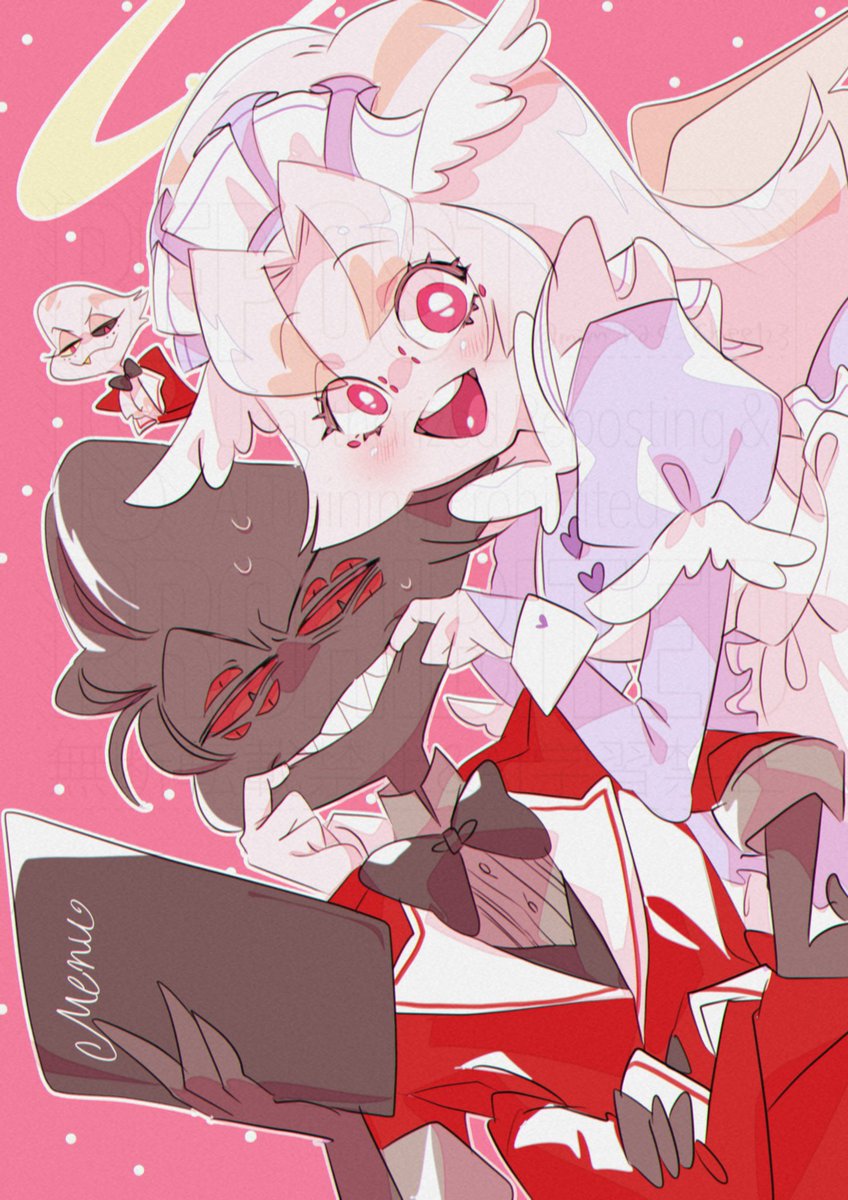 カフェ捏造🕷️兄妹

#HazbinHotelangeldust 
#hazbinhotelarackniss 
#hazbinhotelmolly