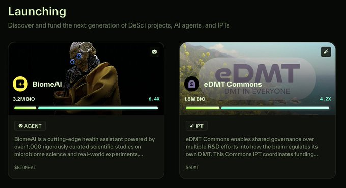 DeSci is compounding while the rest of crypto replays the same tired liquidity games.
Meanwhile, <a href="/BioProtocol/">Bio Protocol</a> is quietly building an entire stack 👇

Ignition launched for <a href="/BiomeAI/">BiomeAI</a>

👉$eDMT sold out instantly
👉$AUBRAI liquidity migrated to Aerodrome + staked for emissions
