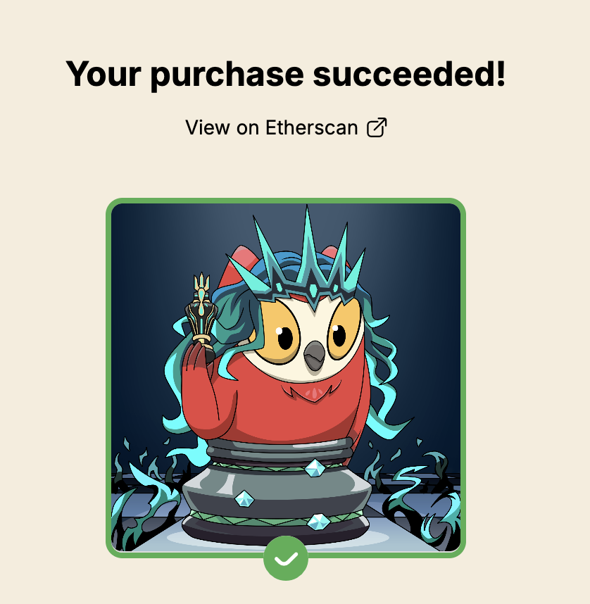 garyweb3x's tweet image. I just purchased an asset on the minting.moonbirds.com marketplace! 

Moonbirds, Mythics, Oddities, Ethernals + Anichess OGs can now claim a SBT with unique art as part of the @AnichessGame x @moonbirds activation.