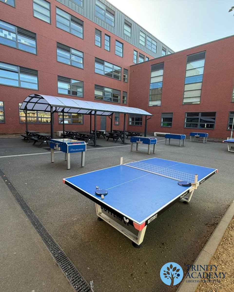 🌟 A new space for our students! 🌟

At Trinity we’re committed to constant improvement through the Trinity Promise of knowledge, aspiration &amp; respect.

✅ New shelter &amp; benches 
alongside our
🏓 Table tennis tables
⚽ Football tables

#TrinityAcademy #TrinityPromise