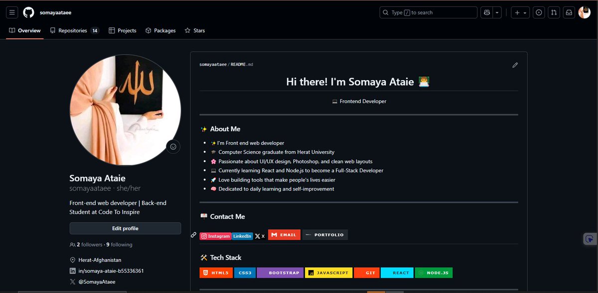 SomayaAtaee's tweet photo. Hey everyone! Let’s connect on GitHub—follow me and I’ll follow back! Let’s share projects and ideas together. 
سلام دوستان! بیایید گیت‌هاب همدیگر را دنبال کنیم من را  فالو کنید و منم فالو می‌کنم! بیایید پروژه‌ها و ایده های خود را  با هم به اشتراک بگذرایم
https://t.co/6OeIvTbP5O https://t.co/1TBIfuHb27