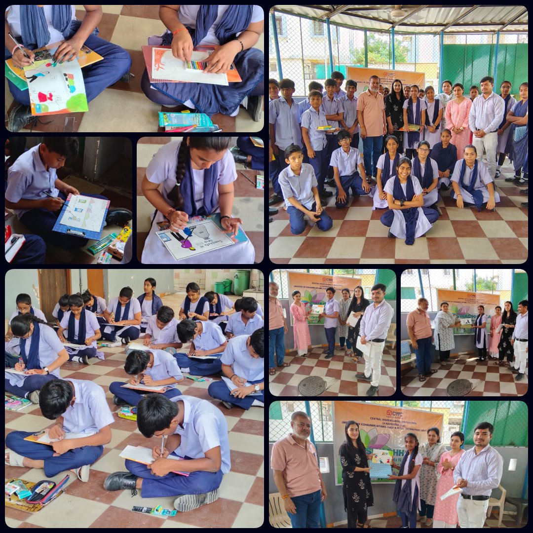 CWC_RO_Gujarat's tweet photo. चित्रकला प्रतियोगिता 
 "स्वच्छता ही सेवा अभियान 2025" के तहत केंद्रीय भंडारण निगम, क्षेत्रीय कार्यालय अहमदाबाद द्वारा विद्यालय में चित्रकला प्रतियोगिता आयोजित की गई
बच्चों ने उत्साहपूर्वक भाग लेकर स्वच्छता का संदेश रचनात्मक रूप से प्रस्तुत किया।
#SwachhataHiSeva #Swachhotsav #CWC https://t.co/0aXXhKiOfB