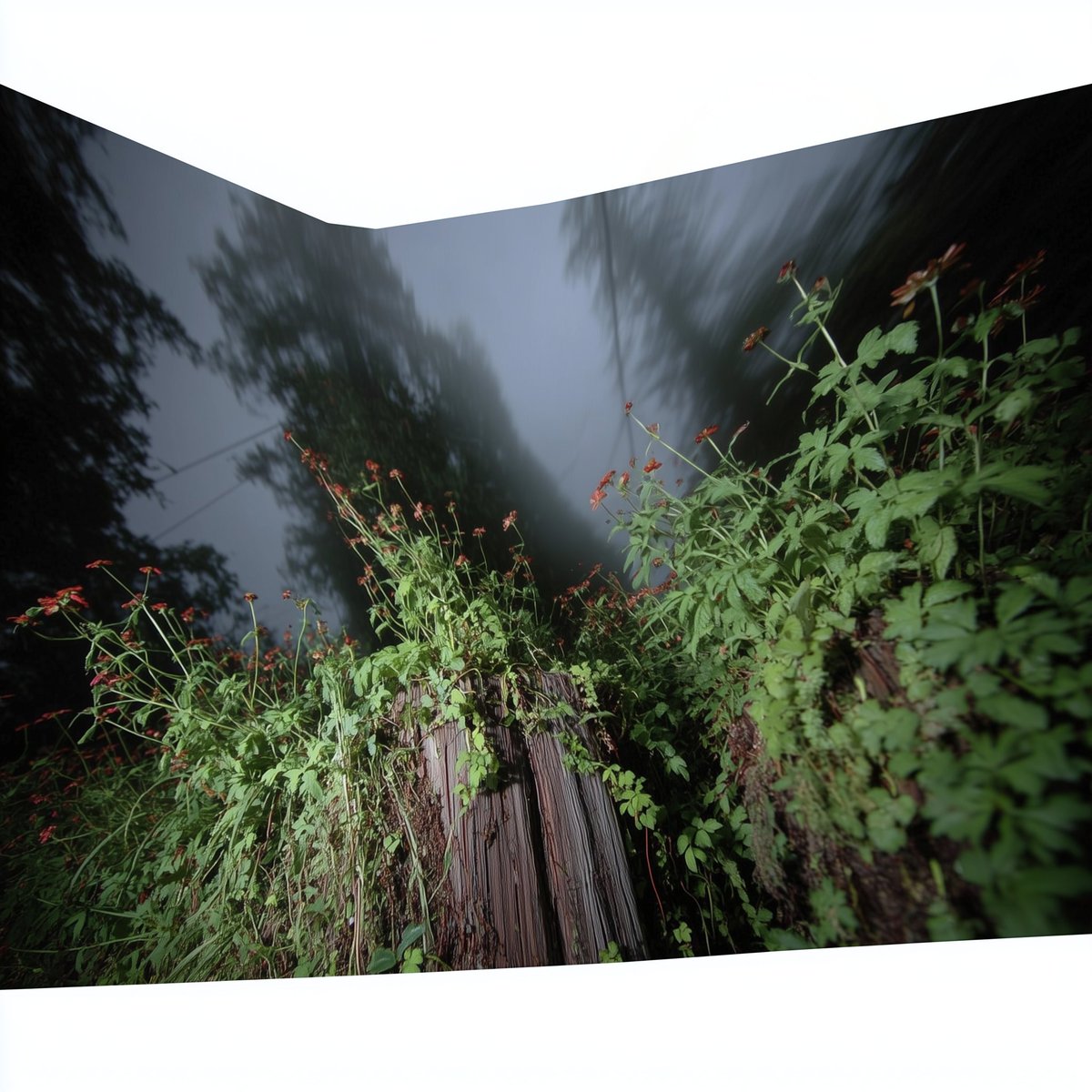 wet grass on a dead tree #AIart #forest #NFTs